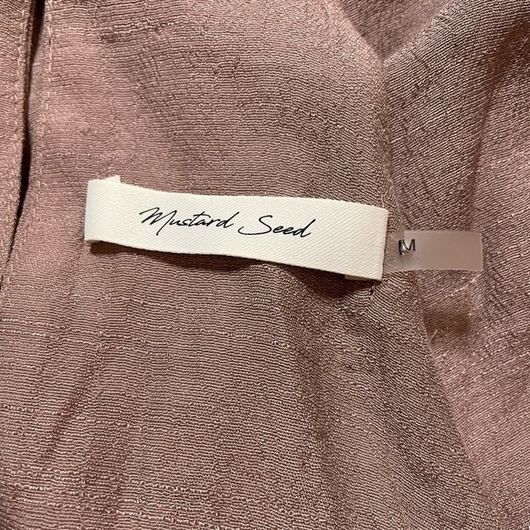 Mustard seed light purple medium Woven Crochet Fringe Tank Top - Picture 3 of 8